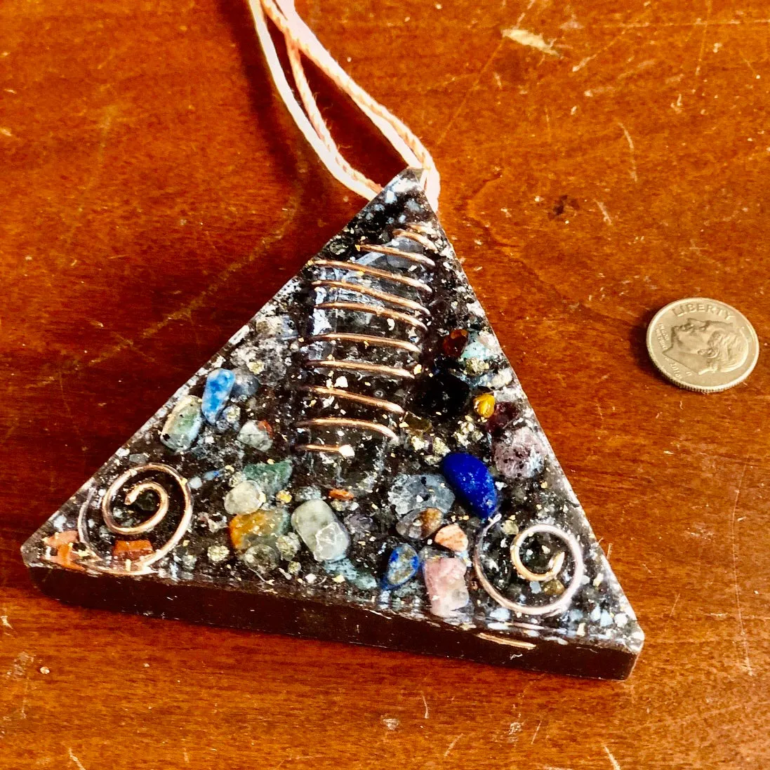 The “Large Equilateral” Orgone Amulet (3.5”x 3.5”, 3.5 oz.)- Max Aura Protection