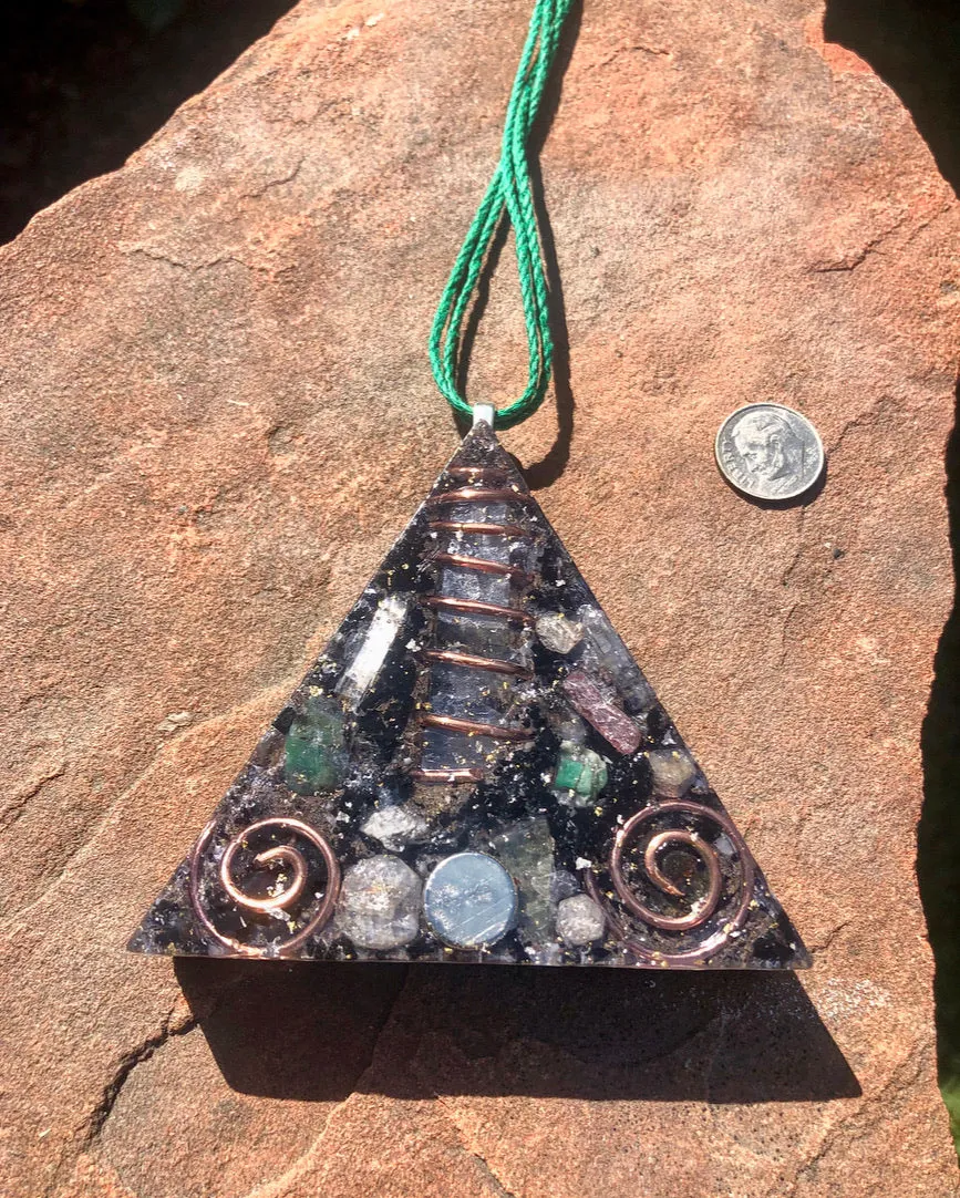 The “Large Equilateral” Orgone Amulet (3.5”x 3.5”, 3.5 oz.)- Max Aura Protection