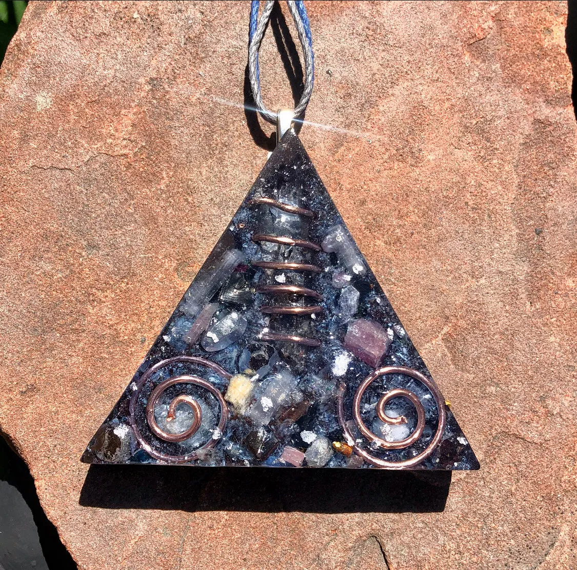 The “Large Equilateral” Orgone Amulet (3.5”x 3.5”, 3.5 oz.)- Max Aura Protection