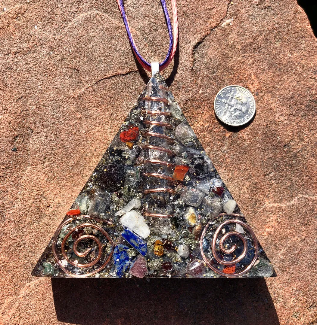 The “Large Equilateral” Orgone Amulet (3.5”x 3.5”, 3.5 oz.)- Max Aura Protection