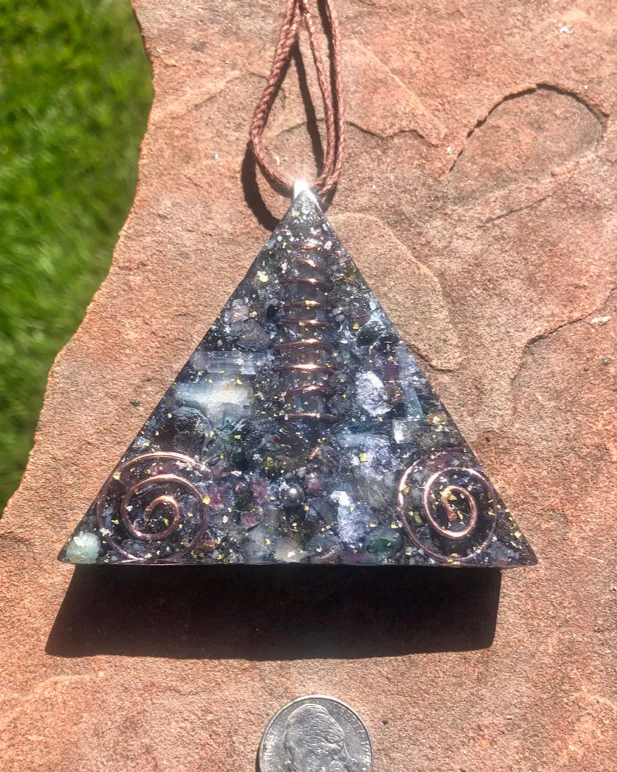 The “Large Equilateral” Orgone Amulet (3.5”x 3.5”, 3.5 oz.)- Max Aura Protection