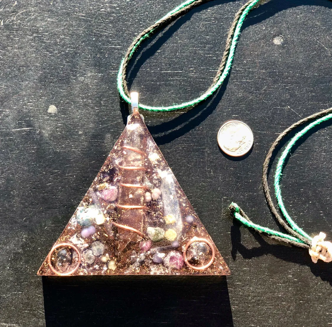 The “Large Equilateral” Orgone Amulet (3.5”x 3.5”, 3.5 oz.)- Max Aura Protection