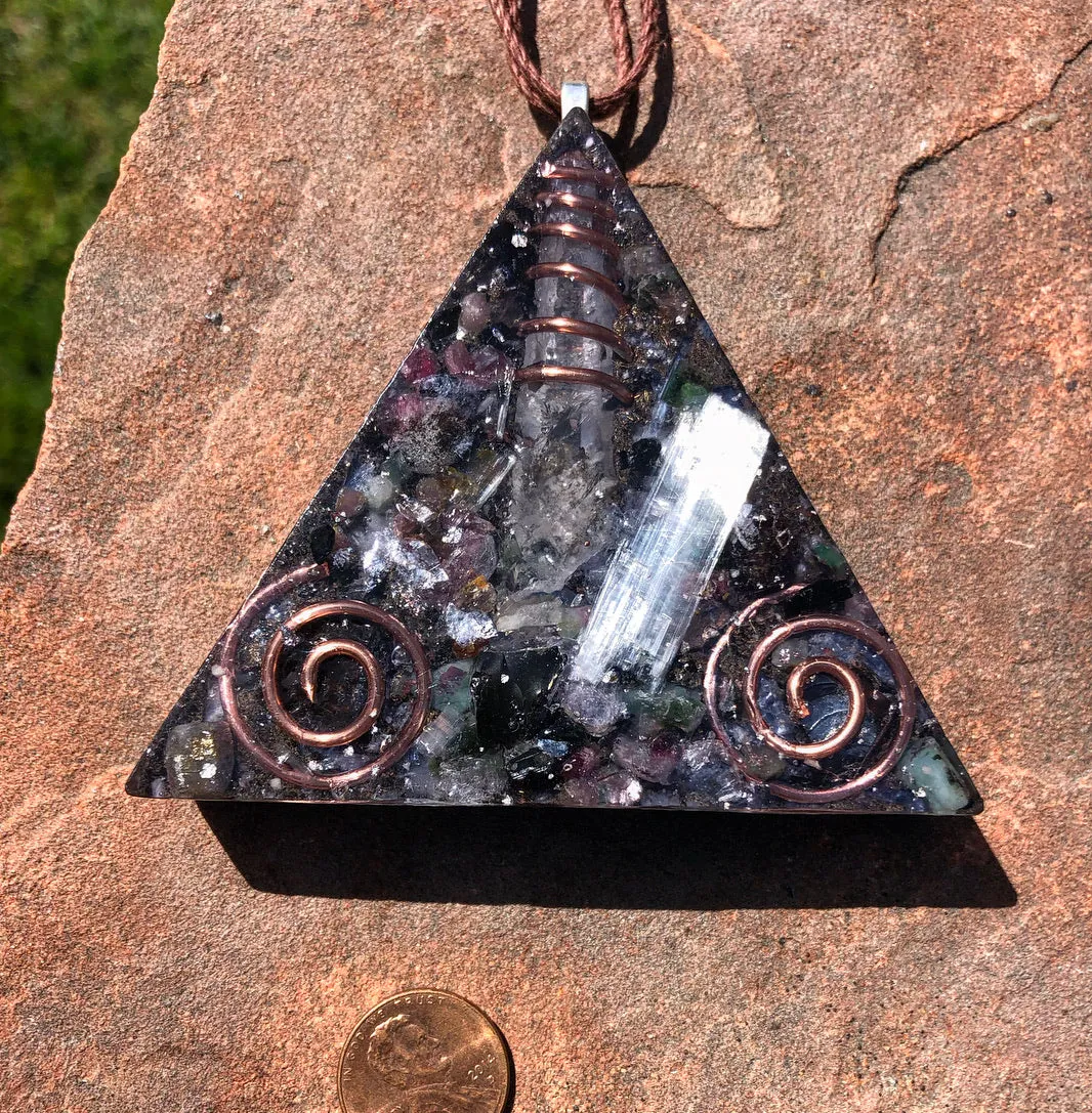 The “Large Equilateral” Orgone Amulet (3.5”x 3.5”, 3.5 oz.)- Max Aura Protection
