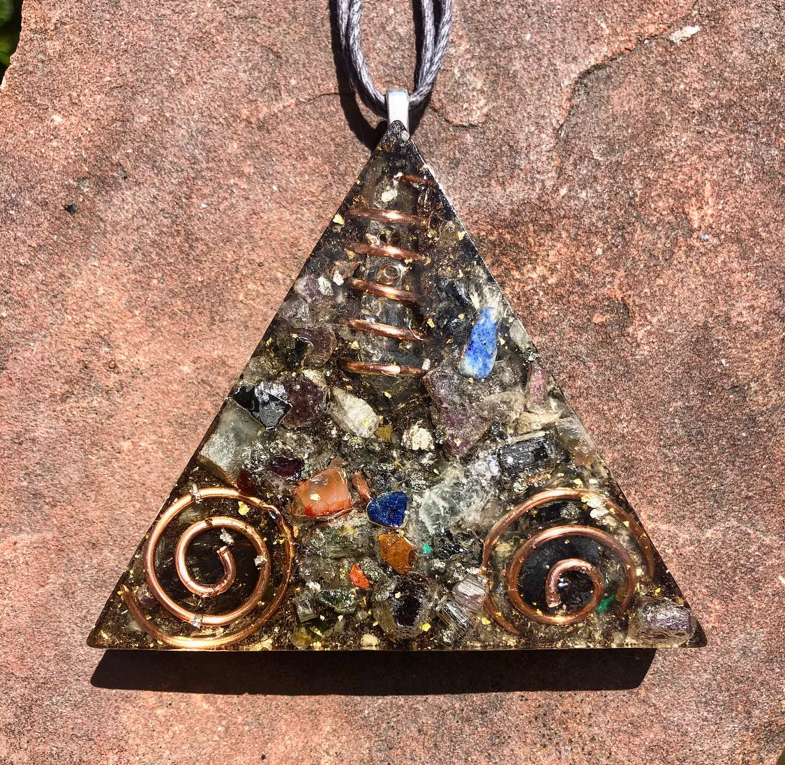 The “Large Equilateral” Orgone Amulet (3.5”x 3.5”, 3.5 oz.)- Max Aura Protection