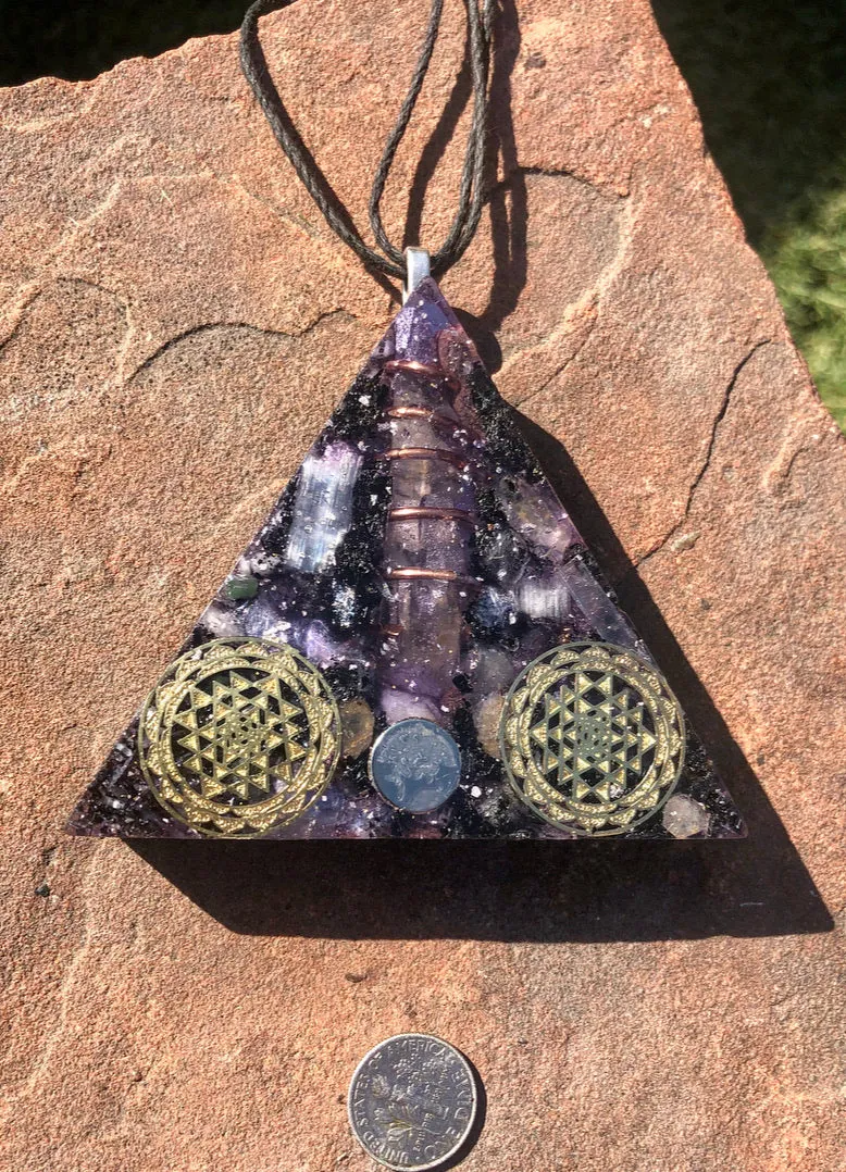 The “Large Equilateral” Orgone Amulet (3.5”x 3.5”, 3.5 oz.)- Max Aura Protection
