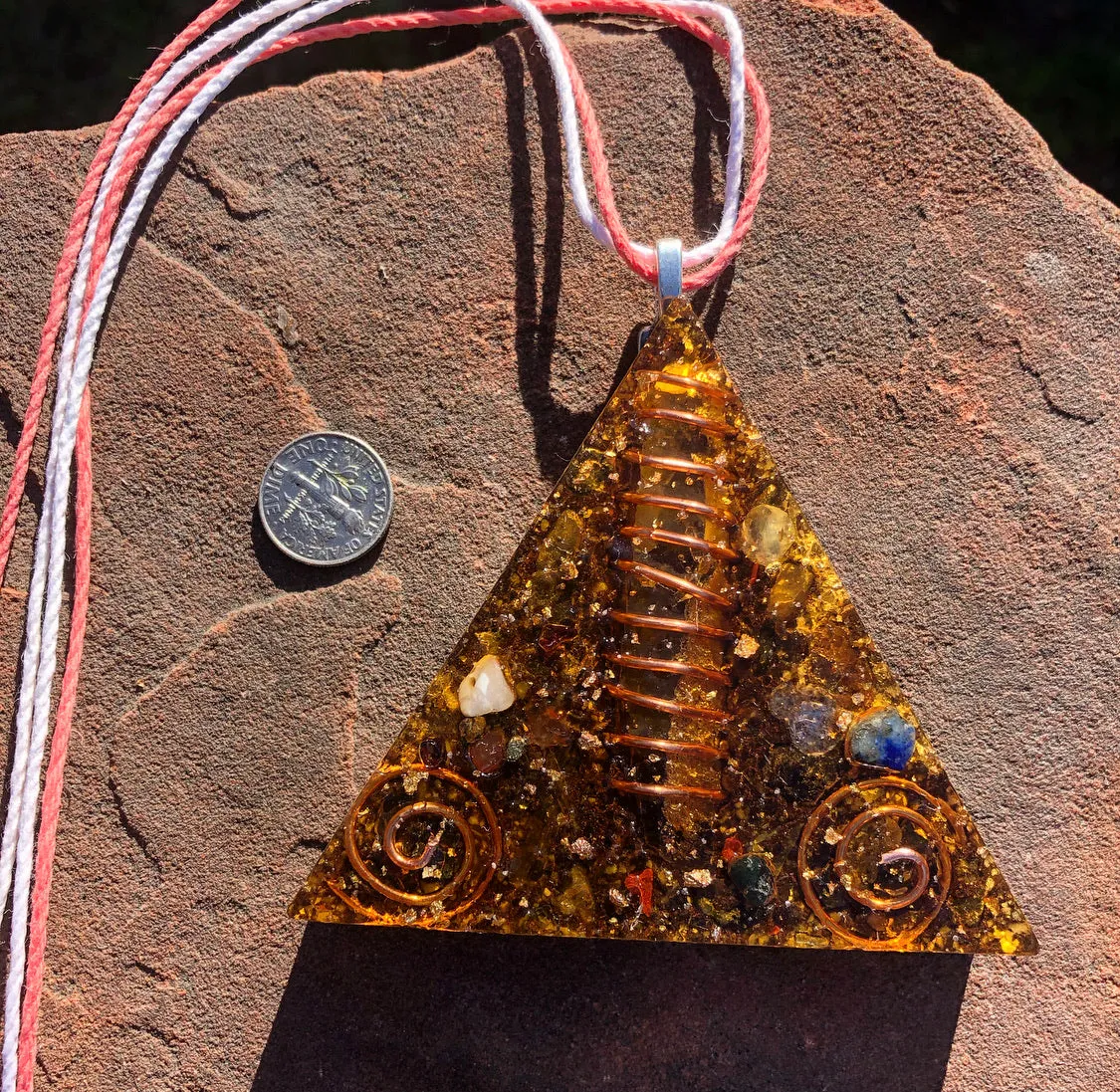 The “Large Equilateral” Orgone Amulet (3.5”x 3.5”, 3.5 oz.)- Max Aura Protection