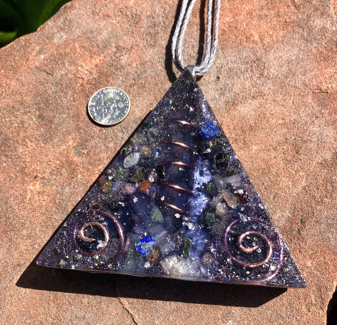 The “Large Equilateral” Orgone Amulet (3.5”x 3.5”, 3.5 oz.)- Max Aura Protection