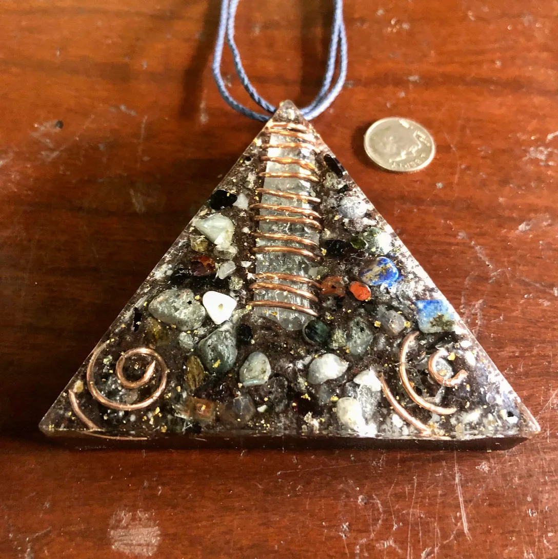 The “Large Equilateral” Orgone Amulet (3.5”x 3.5”, 3.5 oz.)- Max Aura Protection
