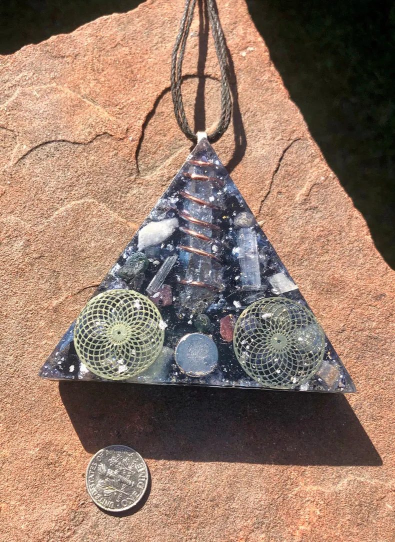 The “Large Equilateral” Orgone Amulet (3.5”x 3.5”, 3.5 oz.)- Max Aura Protection