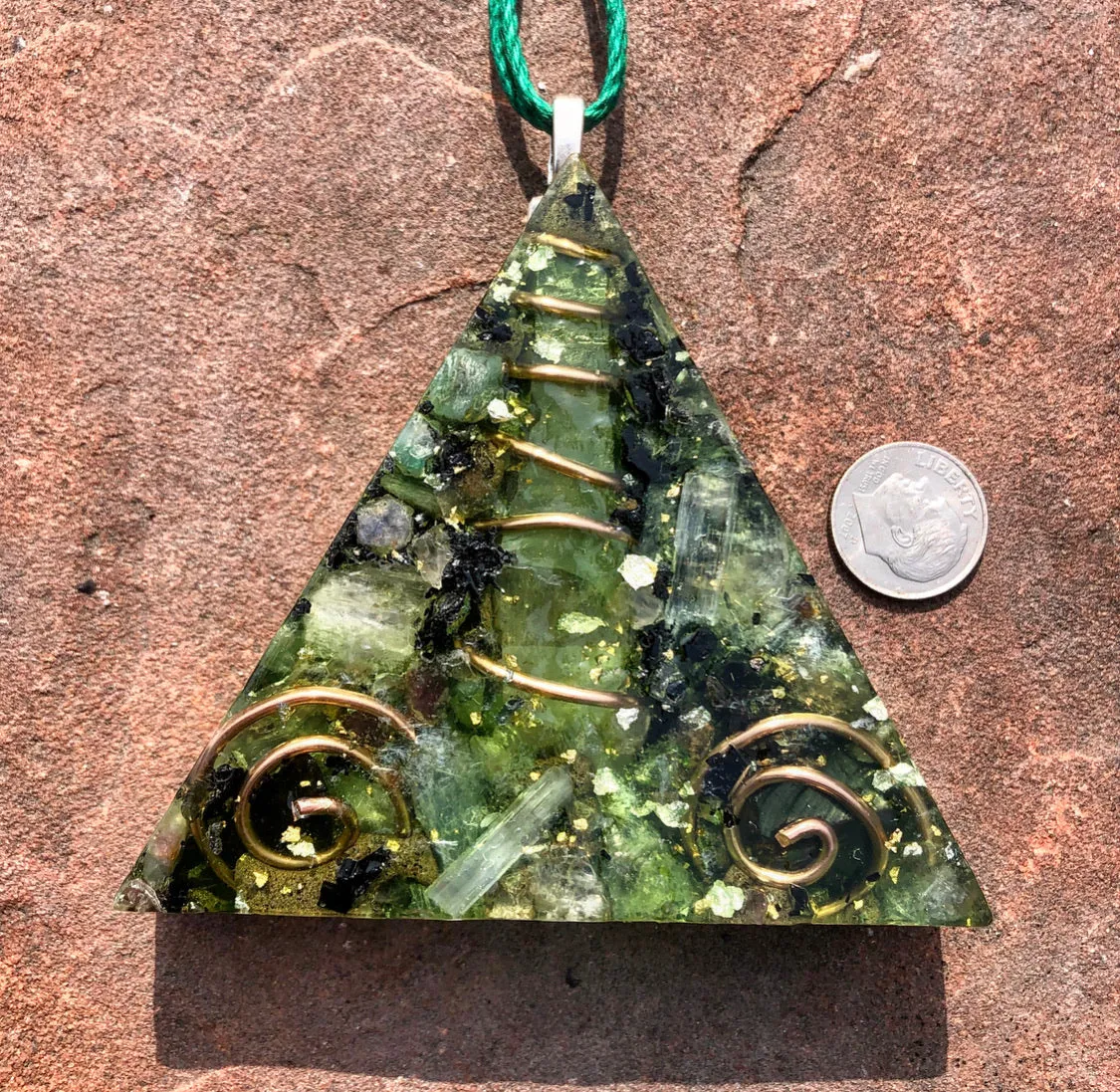 The “Large Equilateral” Orgone Amulet (3.5”x 3.5”, 3.5 oz.)- Max Aura Protection
