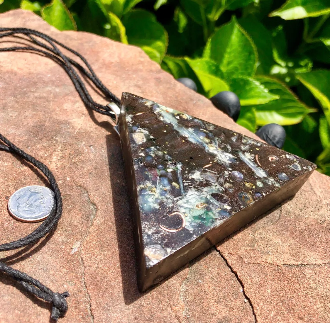 The “Large Equilateral” Orgone Amulet (3.5”x 3.5”, 3.5 oz.)- Max Aura Protection