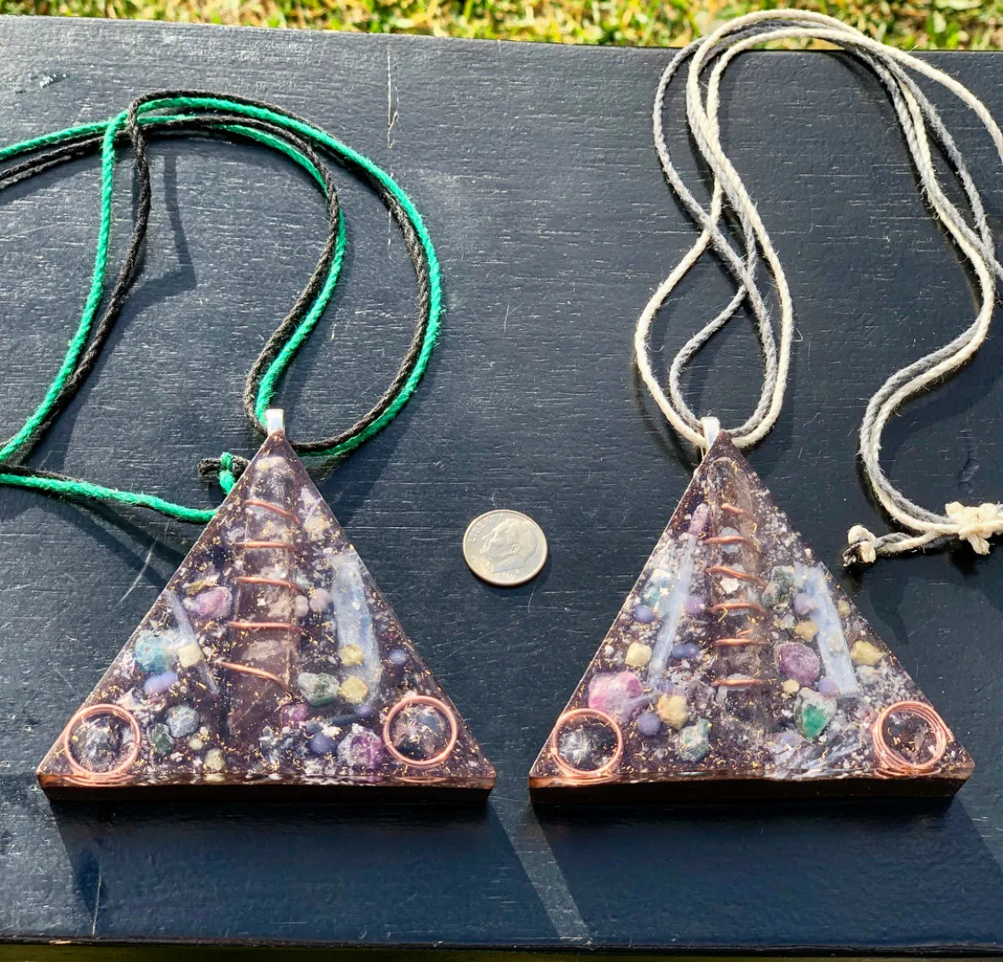 The “Large Equilateral” Orgone Amulet (3.5”x 3.5”, 3.5 oz.)- Max Aura Protection
