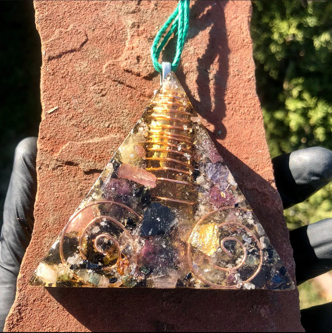The “Large Equilateral” Orgone Amulet (3.5”x 3.5”, 3.5 oz.)- Max Aura Protection