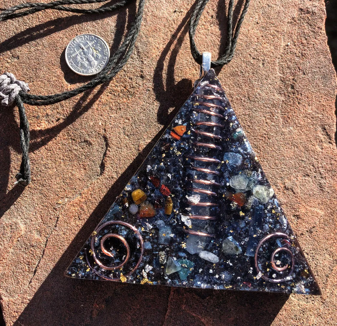 The “Large Equilateral” Orgone Amulet (3.5”x 3.5”, 3.5 oz.)- Max Aura Protection