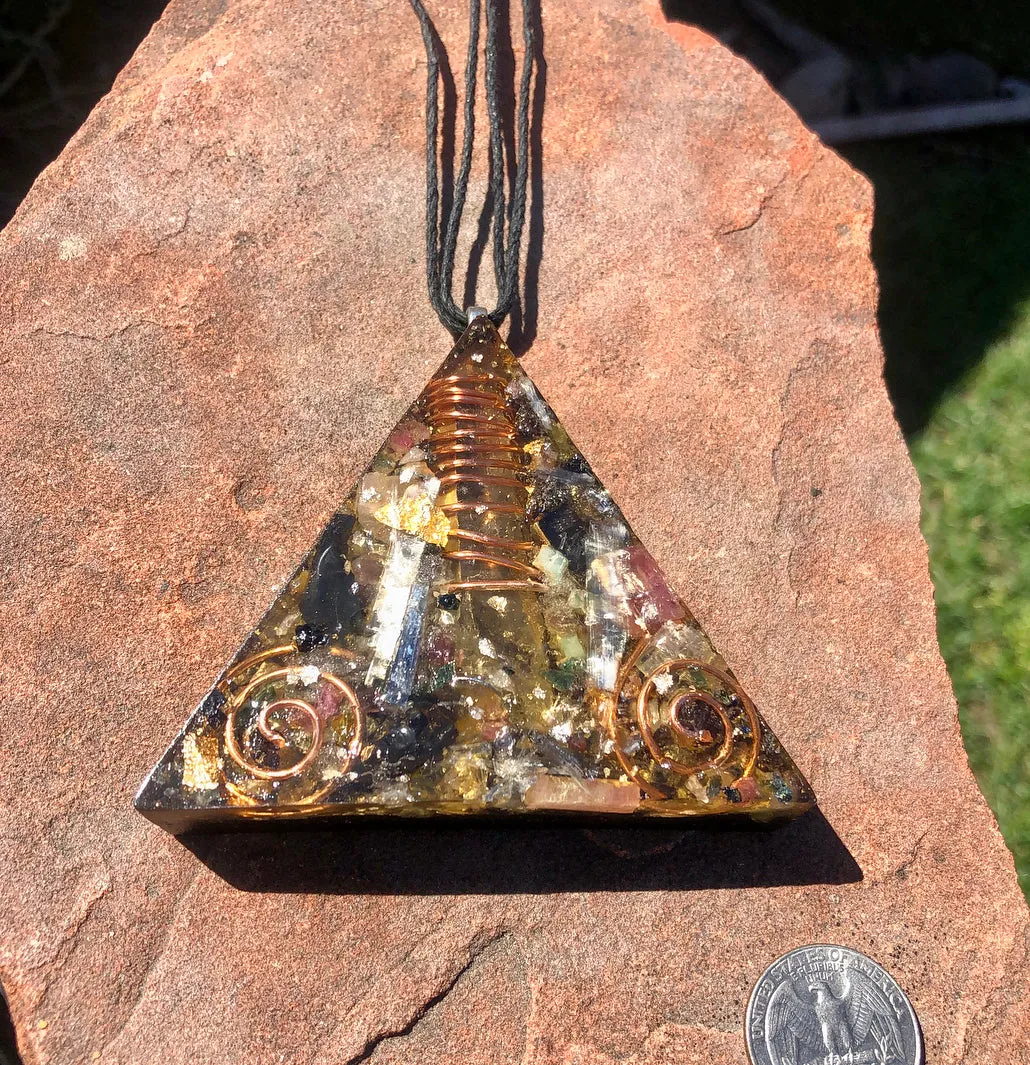 The “Large Equilateral” Orgone Amulet (3.5”x 3.5”, 3.5 oz.)- Max Aura Protection