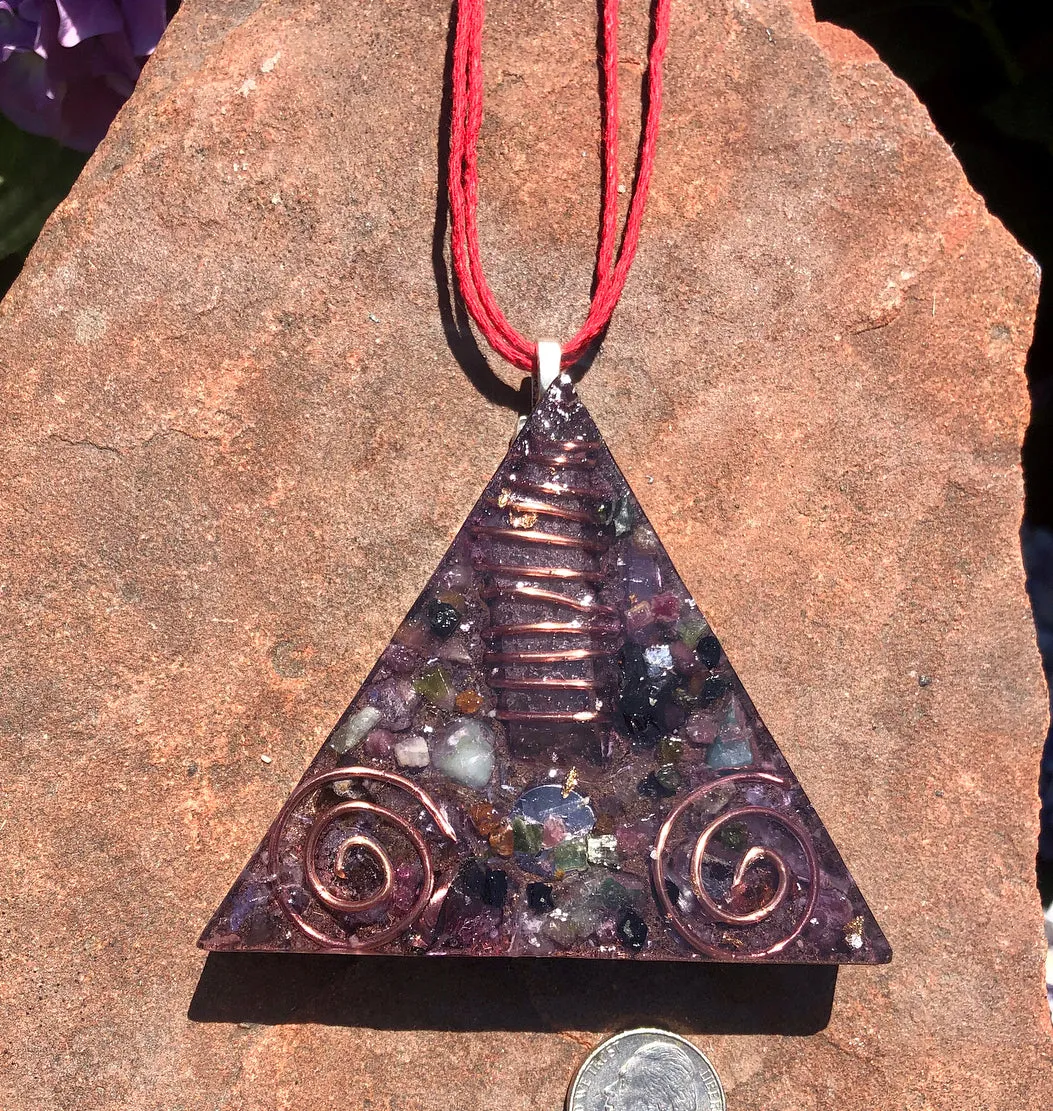 The “Large Equilateral” Orgone Amulet (3.5”x 3.5”, 3.5 oz.)- Max Aura Protection