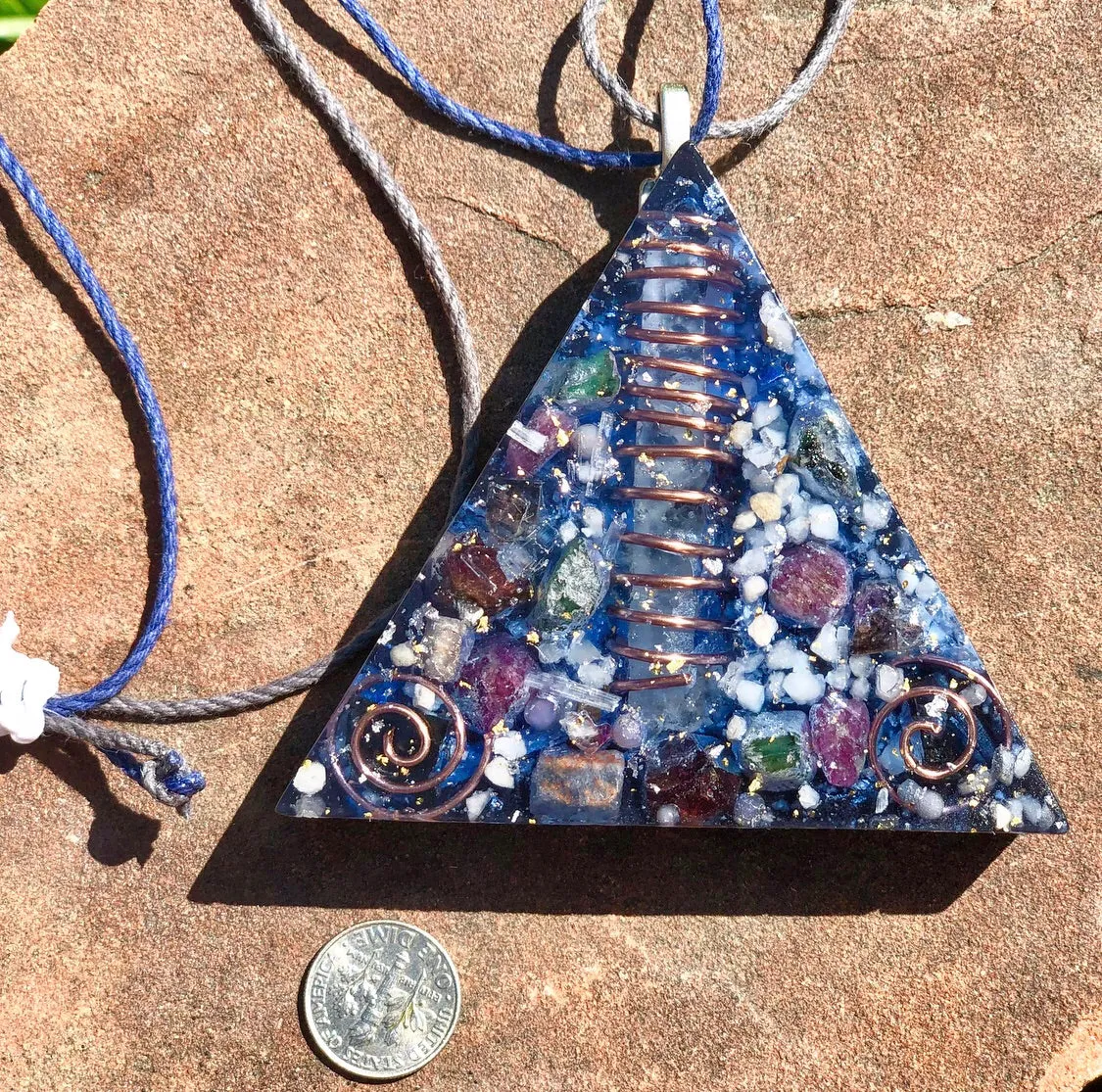 The “Large Equilateral” Orgone Amulet (3.5”x 3.5”, 3.5 oz.)- Max Aura Protection
