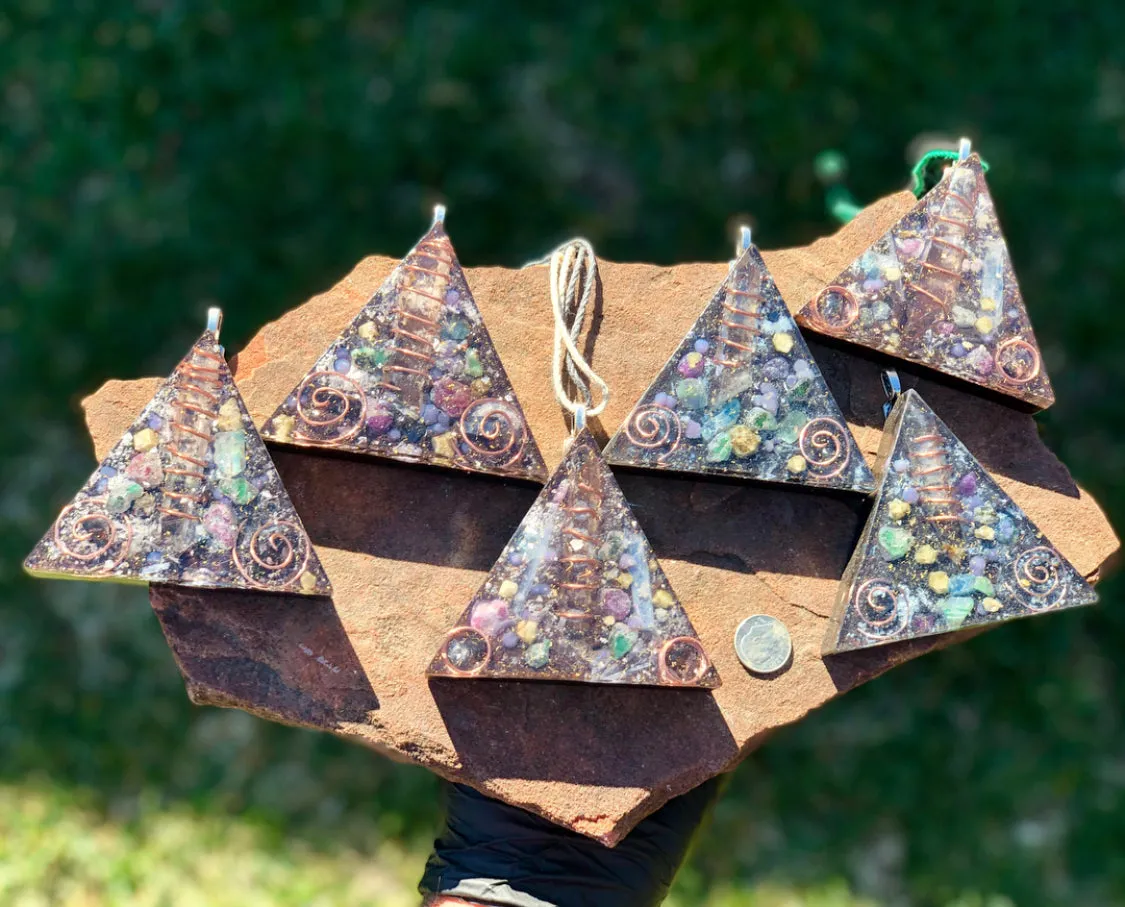 The “Large Equilateral” Orgone Amulet (3.5”x 3.5”, 3.5 oz.)- Max Aura Protection