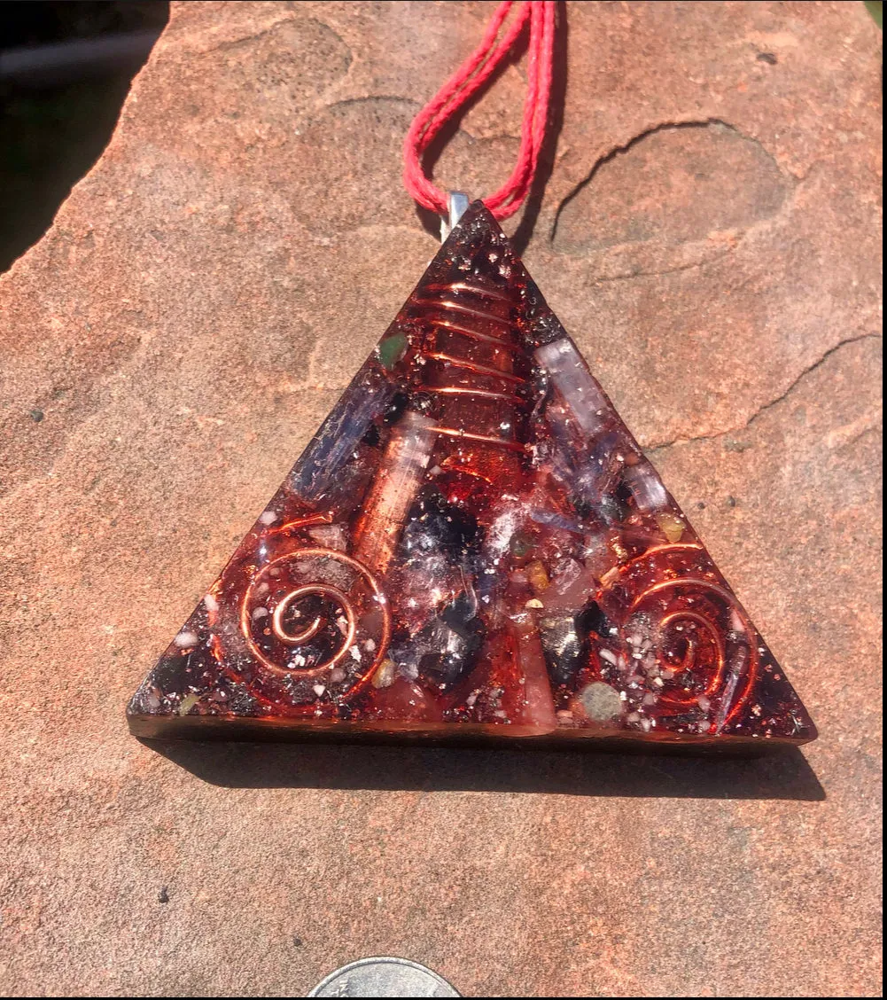 The “Large Equilateral” Orgone Amulet (3.5”x 3.5”, 3.5 oz.)- Max Aura Protection