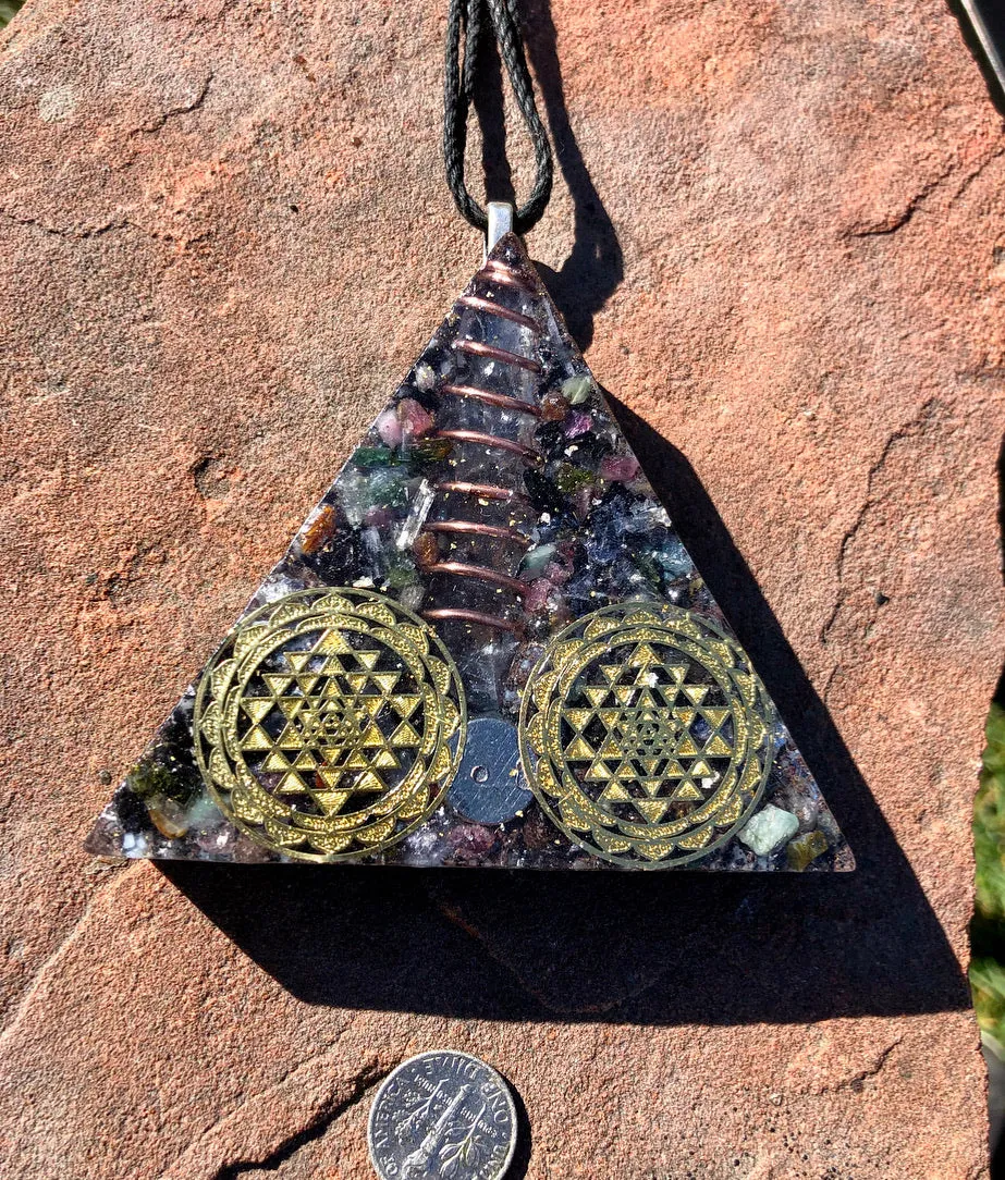 The “Large Equilateral” Orgone Amulet (3.5”x 3.5”, 3.5 oz.)- Max Aura Protection