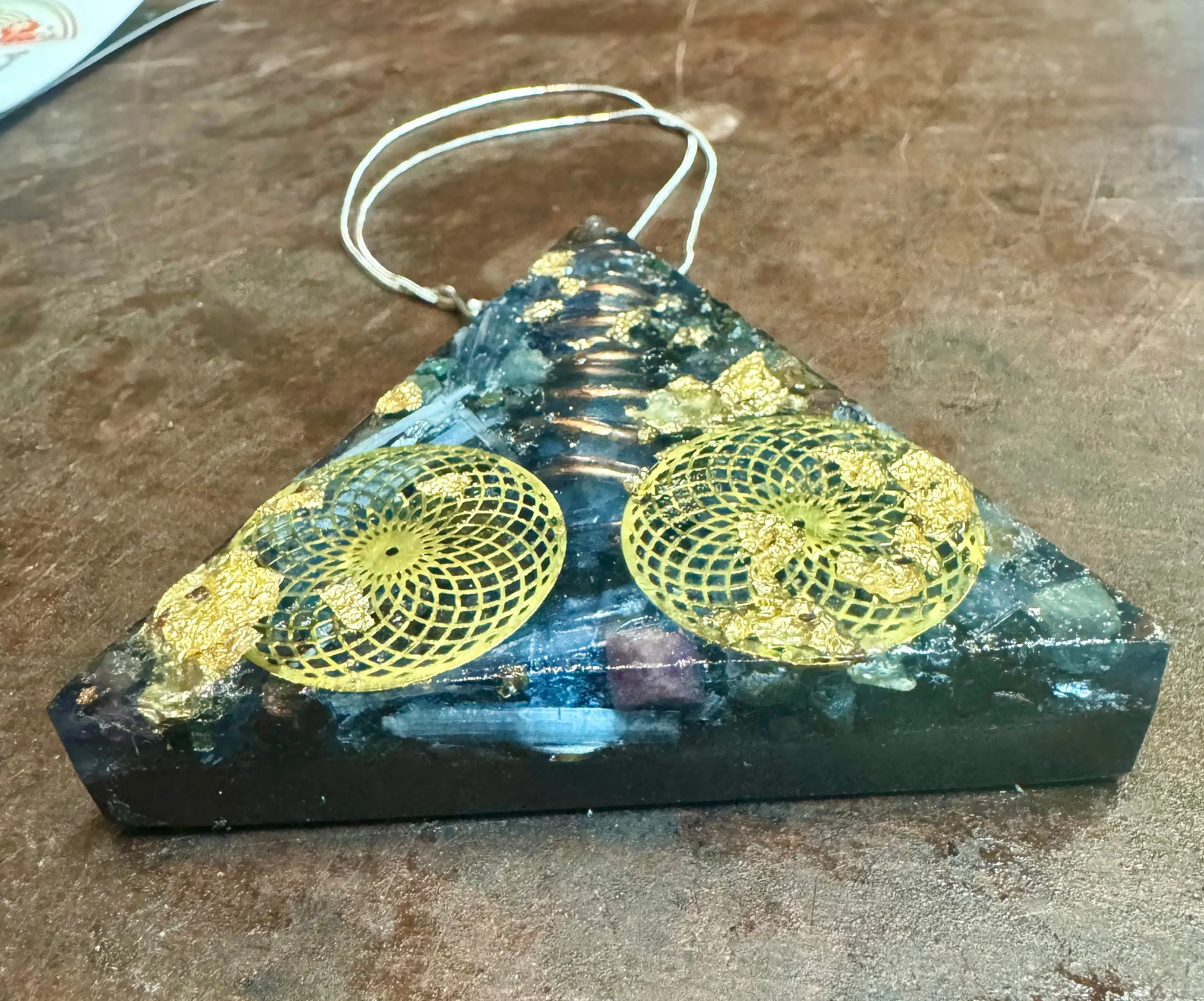 The “Large Equilateral” Orgone Amulet (3.5”x 3.5”, 3.5 oz.)- Max Aura Protection