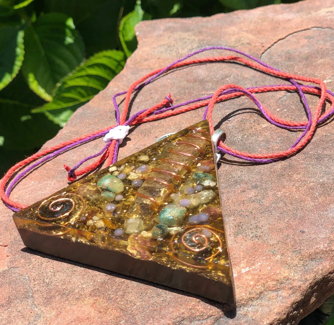 The “Large Equilateral” Orgone Amulet (3.5”x 3.5”, 3.5 oz.)- Max Aura Protection