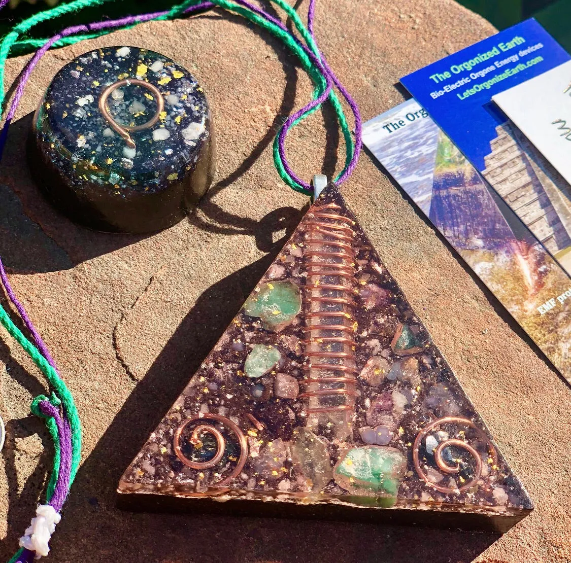 The “Large Equilateral” Orgone Amulet (3.5”x 3.5”, 3.5 oz.)- Max Aura Protection