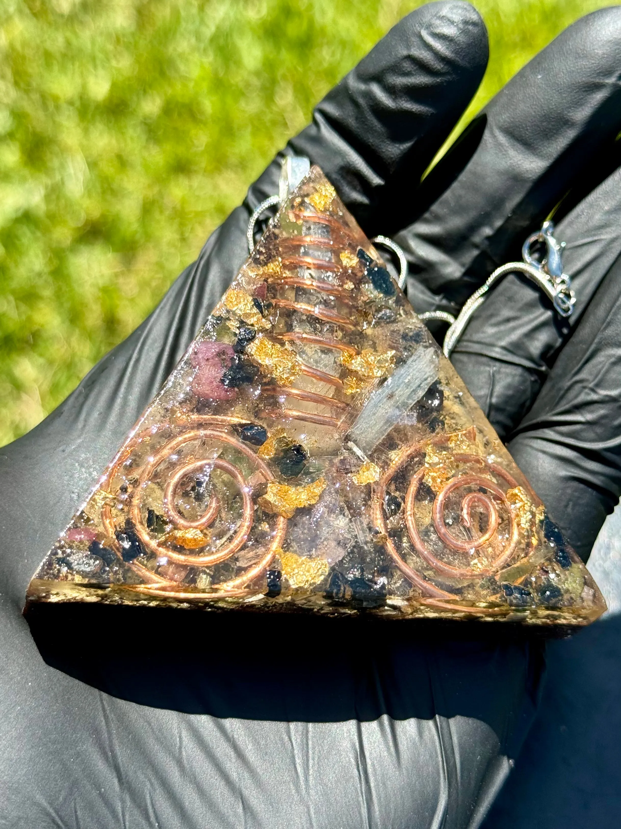 The “Large Equilateral” Orgone Amulet (3.5”x 3.5”, 3.5 oz.)- Max Aura Protection