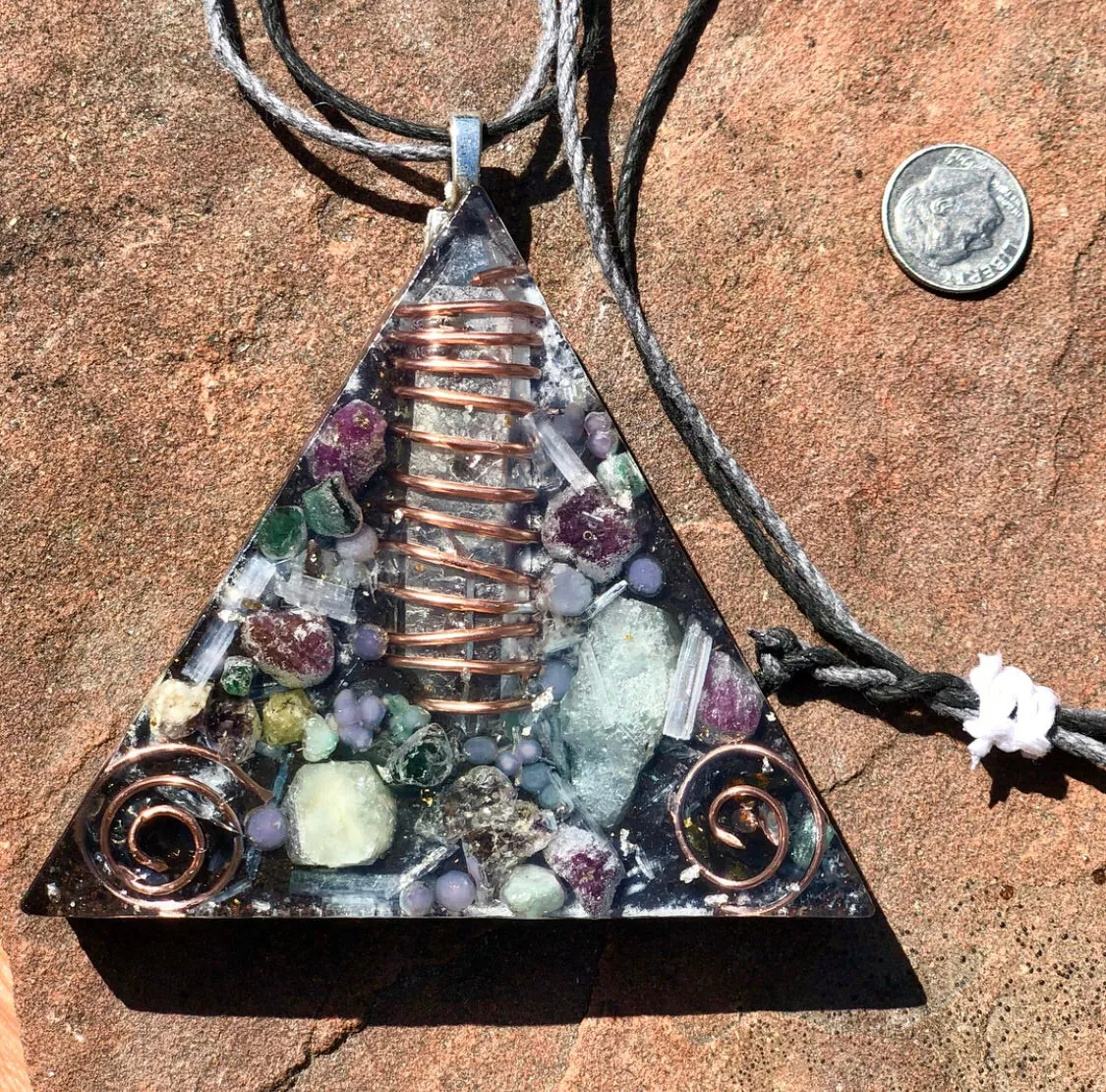 The “Large Equilateral” Orgone Amulet (3.5”x 3.5”, 3.5 oz.)- Max Aura Protection