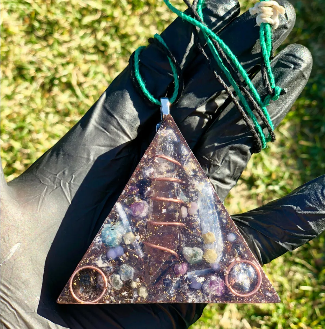 The “Large Equilateral” Orgone Amulet (3.5”x 3.5”, 3.5 oz.)- Max Aura Protection