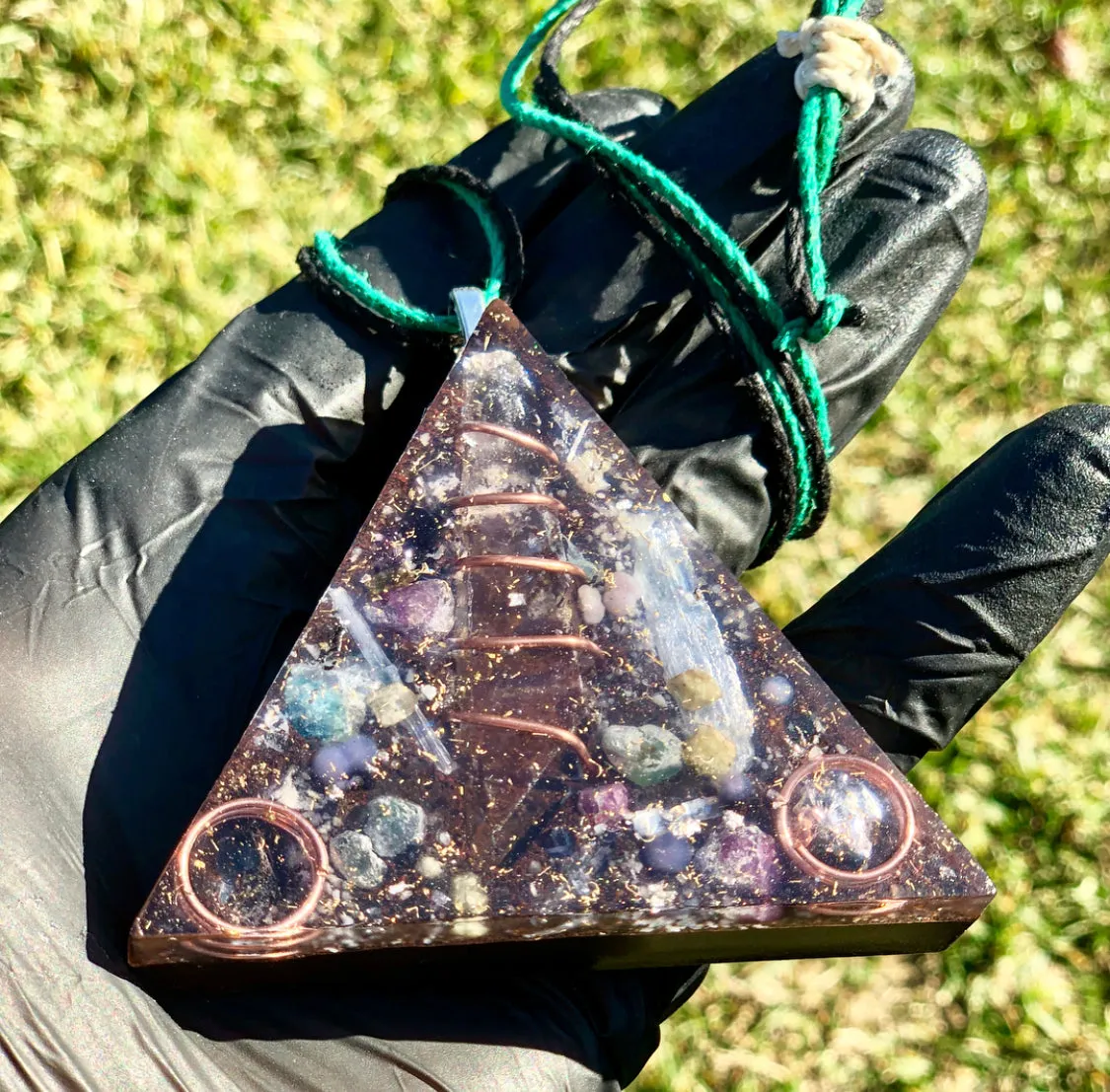 The “Large Equilateral” Orgone Amulet (3.5”x 3.5”, 3.5 oz.)- Max Aura Protection