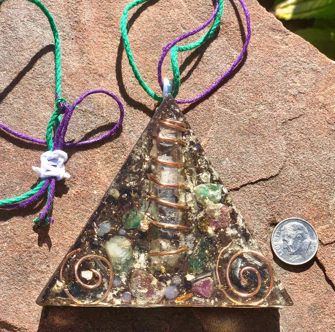 The “Large Equilateral” Orgone Amulet (3.5”x 3.5”, 3.5 oz.)- Max Aura Protection