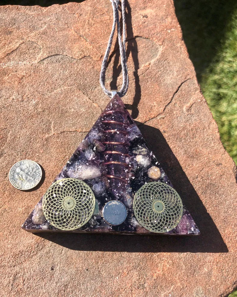 The “Large Equilateral” Orgone Amulet (3.5”x 3.5”, 3.5 oz.)- Max Aura Protection