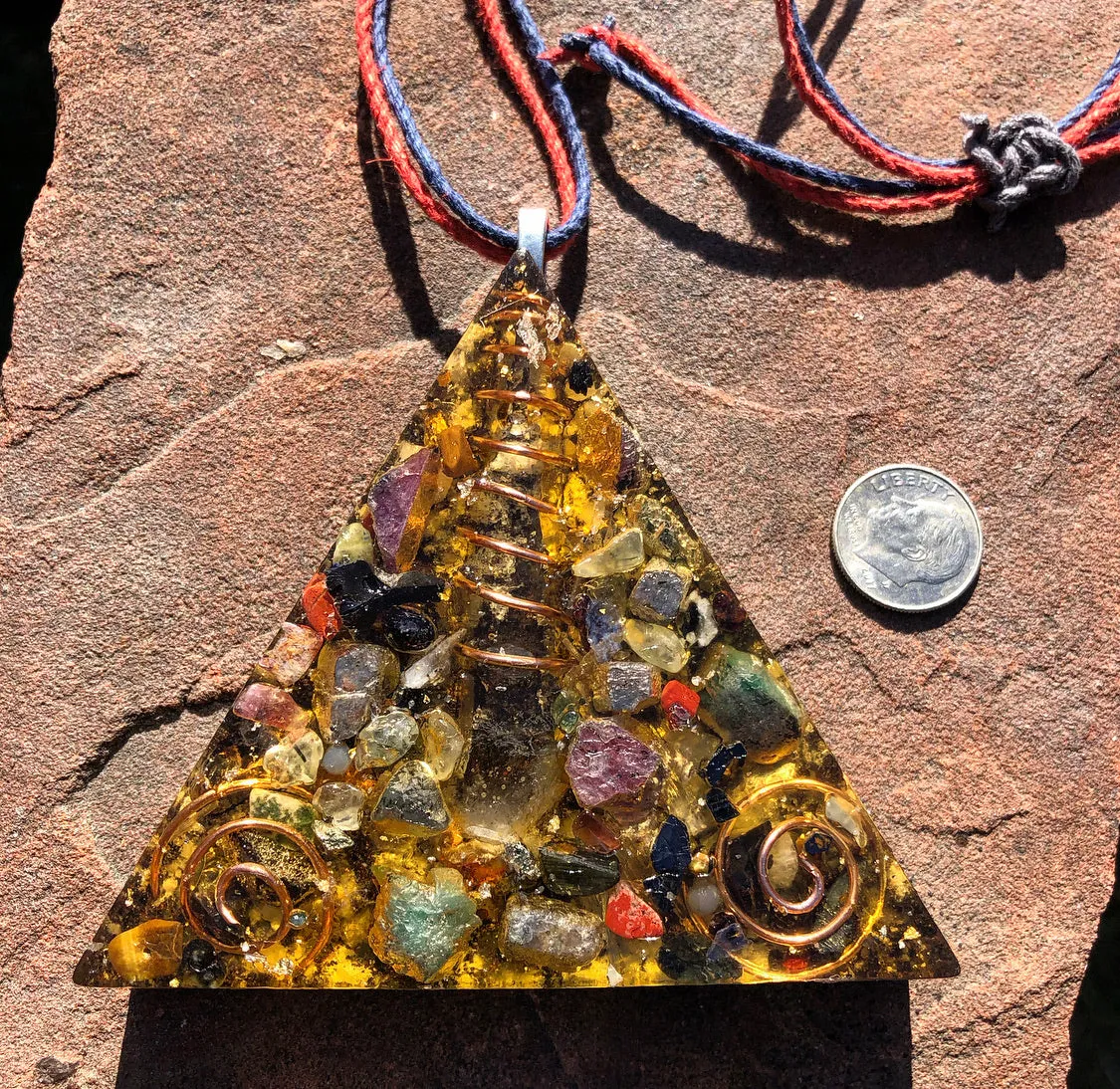 The “Large Equilateral” Orgone Amulet (3.5”x 3.5”, 3.5 oz.)- Max Aura Protection