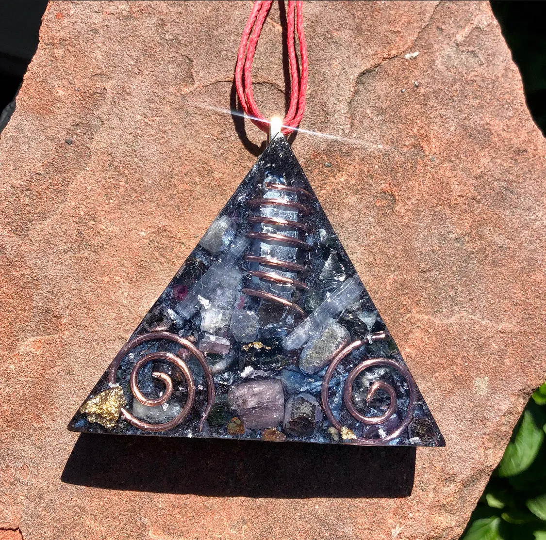 The “Large Equilateral” Orgone Amulet (3.5”x 3.5”, 3.5 oz.)- Max Aura Protection