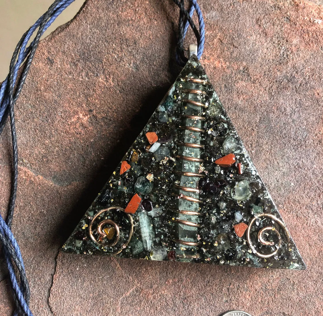 The “Large Equilateral” Orgone Amulet (3.5”x 3.5”, 3.5 oz.)- Max Aura Protection