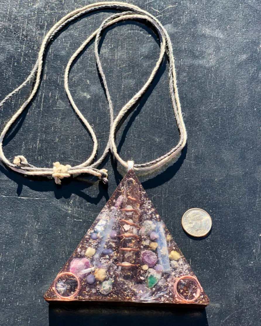The “Large Equilateral” Orgone Amulet (3.5”x 3.5”, 3.5 oz.)- Max Aura Protection