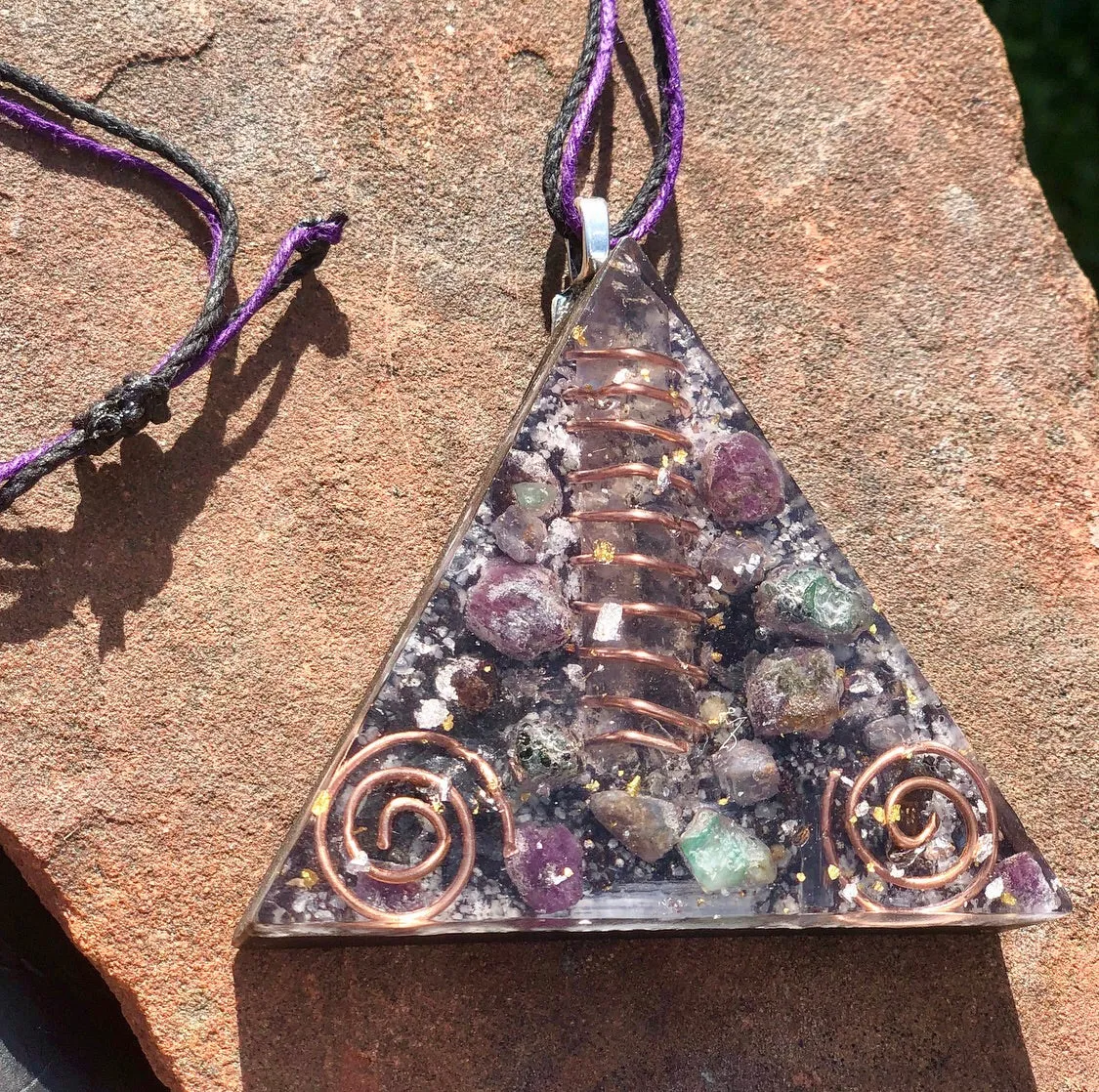 The “Large Equilateral” Orgone Amulet (3.5”x 3.5”, 3.5 oz.)- Max Aura Protection