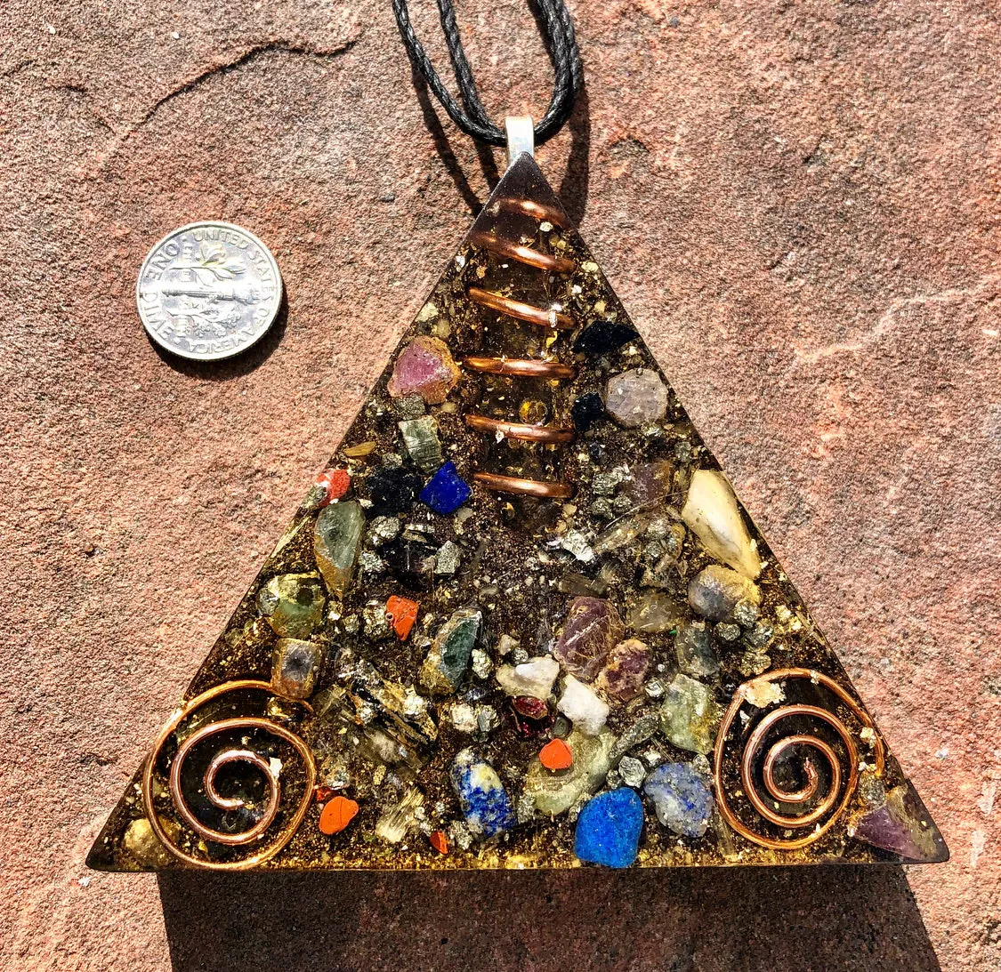 The “Large Equilateral” Orgone Amulet (3.5”x 3.5”, 3.5 oz.)- Max Aura Protection