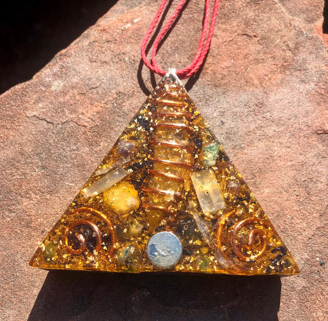 The “Large Equilateral” Orgone Amulet (3.5”x 3.5”, 3.5 oz.)- Max Aura Protection