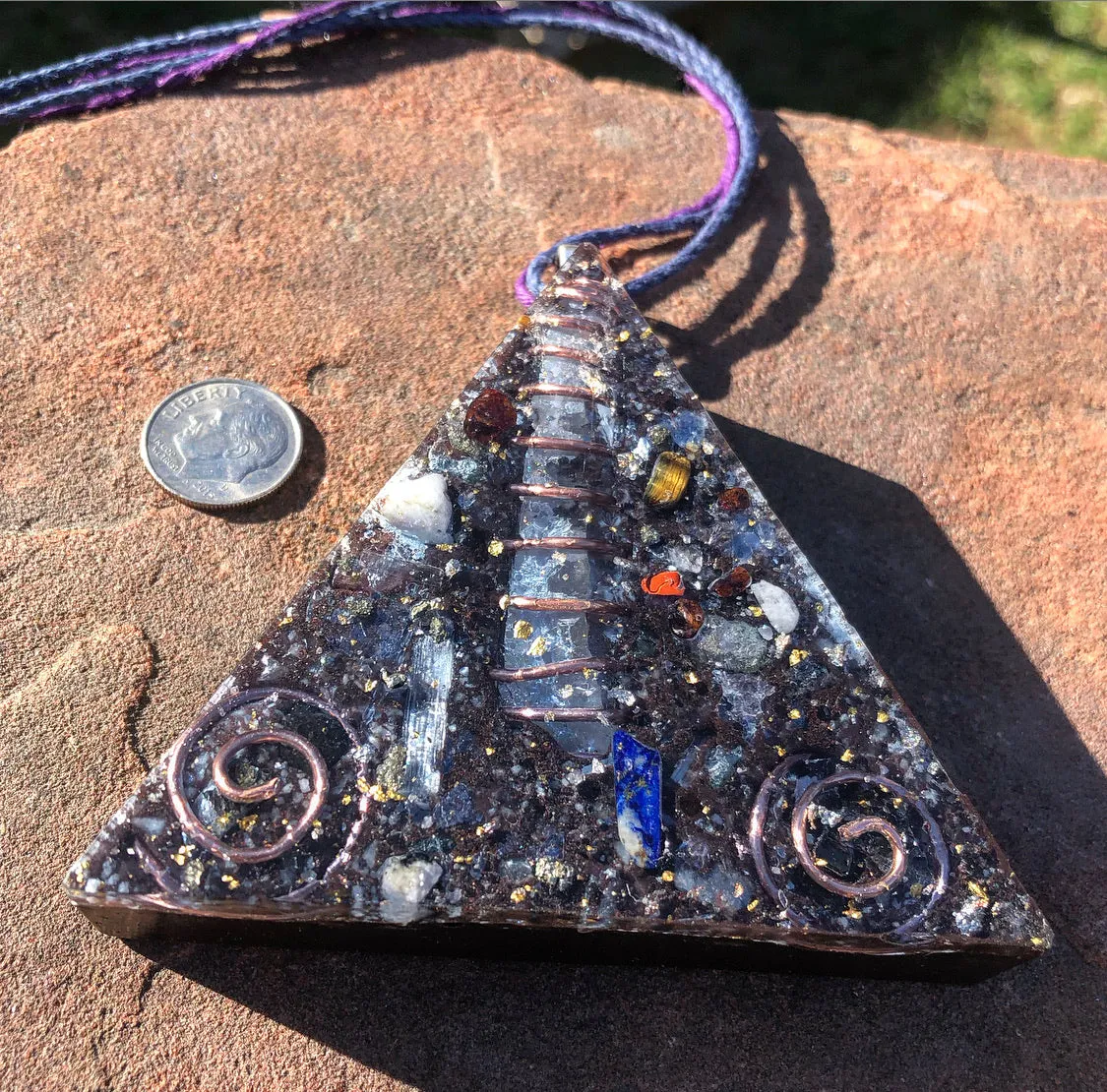 The “Large Equilateral” Orgone Amulet (3.5”x 3.5”, 3.5 oz.)- Max Aura Protection
