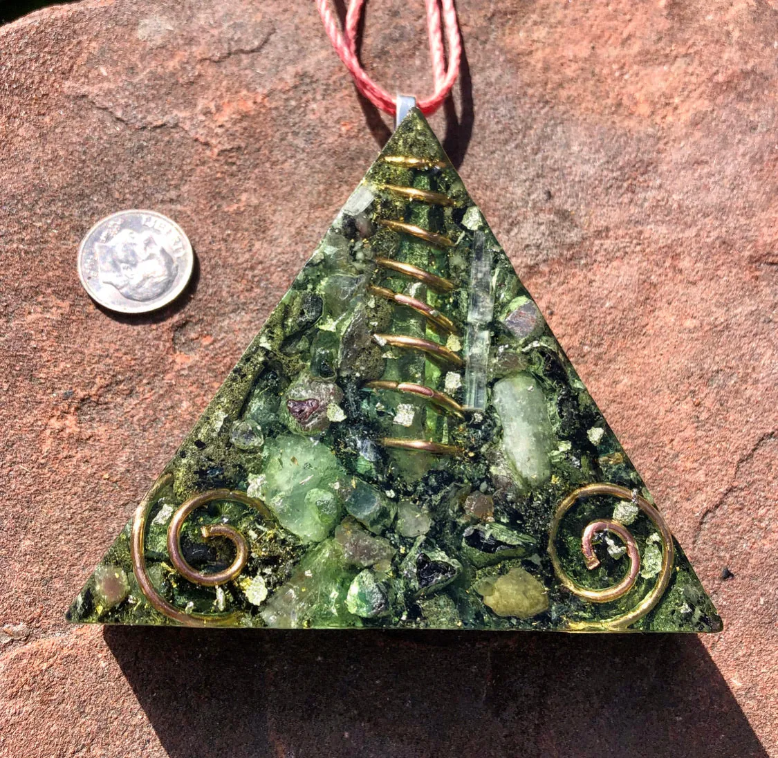 The “Large Equilateral” Orgone Amulet (3.5”x 3.5”, 3.5 oz.)- Max Aura Protection