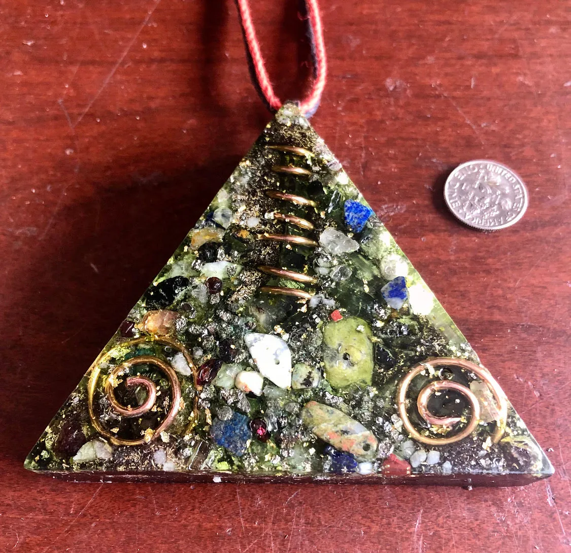 The “Large Equilateral” Orgone Amulet (3.5”x 3.5”, 3.5 oz.)- Max Aura Protection