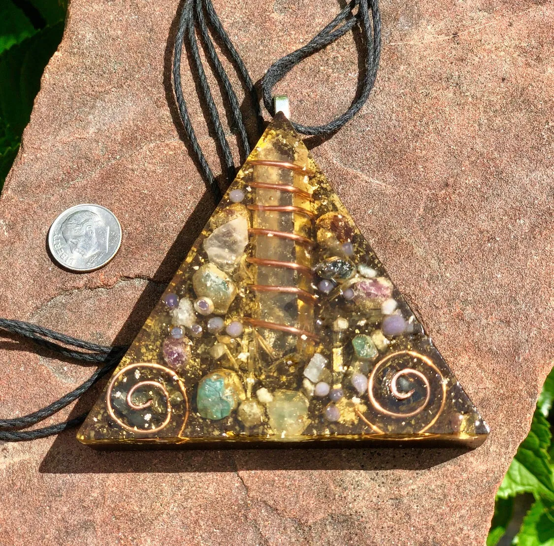 The “Large Equilateral” Orgone Amulet (3.5”x 3.5”, 3.5 oz.)- Max Aura Protection