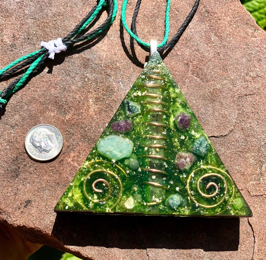 The “Large Equilateral” Orgone Amulet (3.5”x 3.5”, 3.5 oz.)- Max Aura Protection