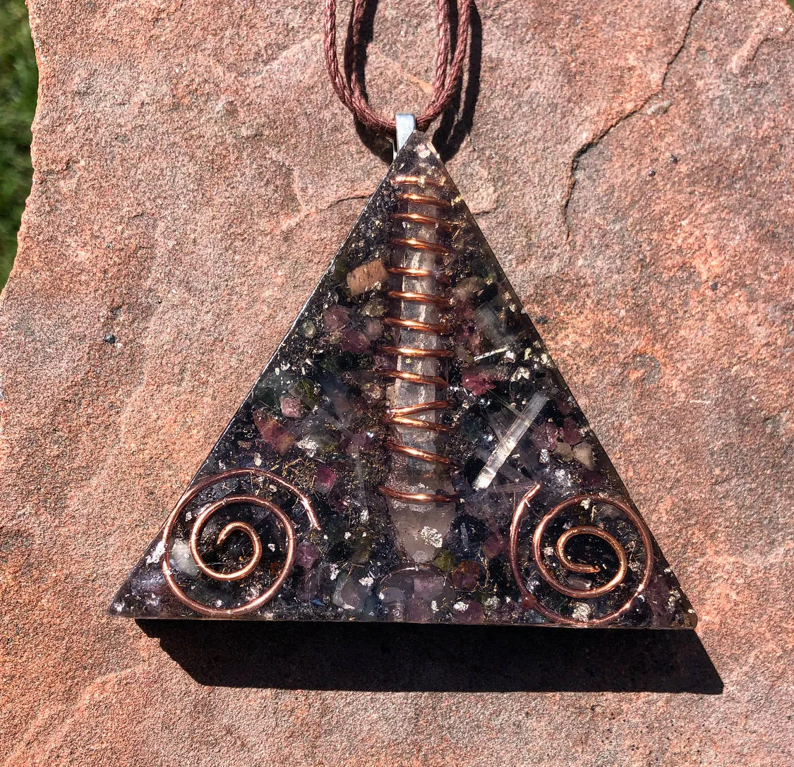The “Large Equilateral” Orgone Amulet (3.5”x 3.5”, 3.5 oz.)- Max Aura Protection