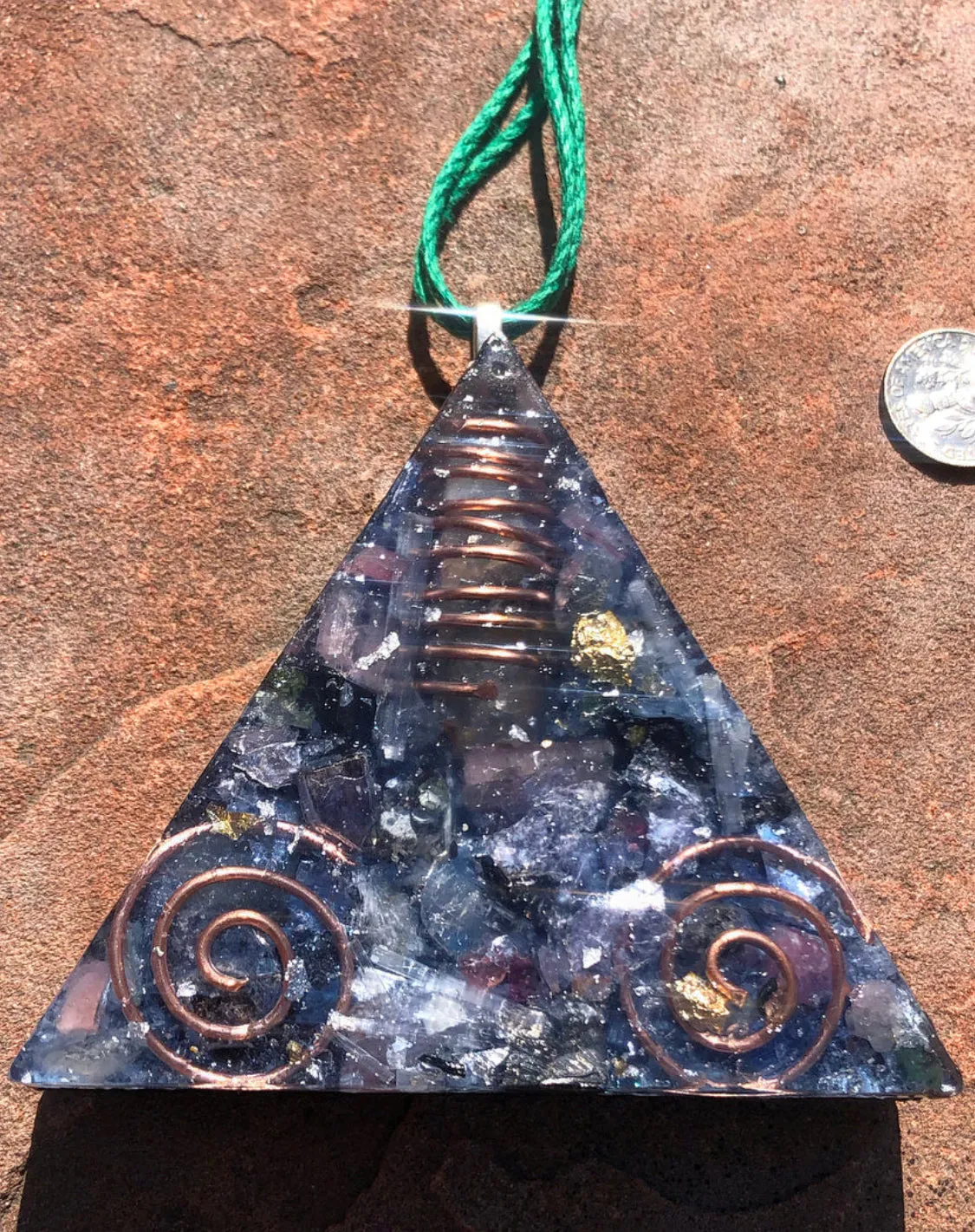 The “Large Equilateral” Orgone Amulet (3.5”x 3.5”, 3.5 oz.)- Max Aura Protection