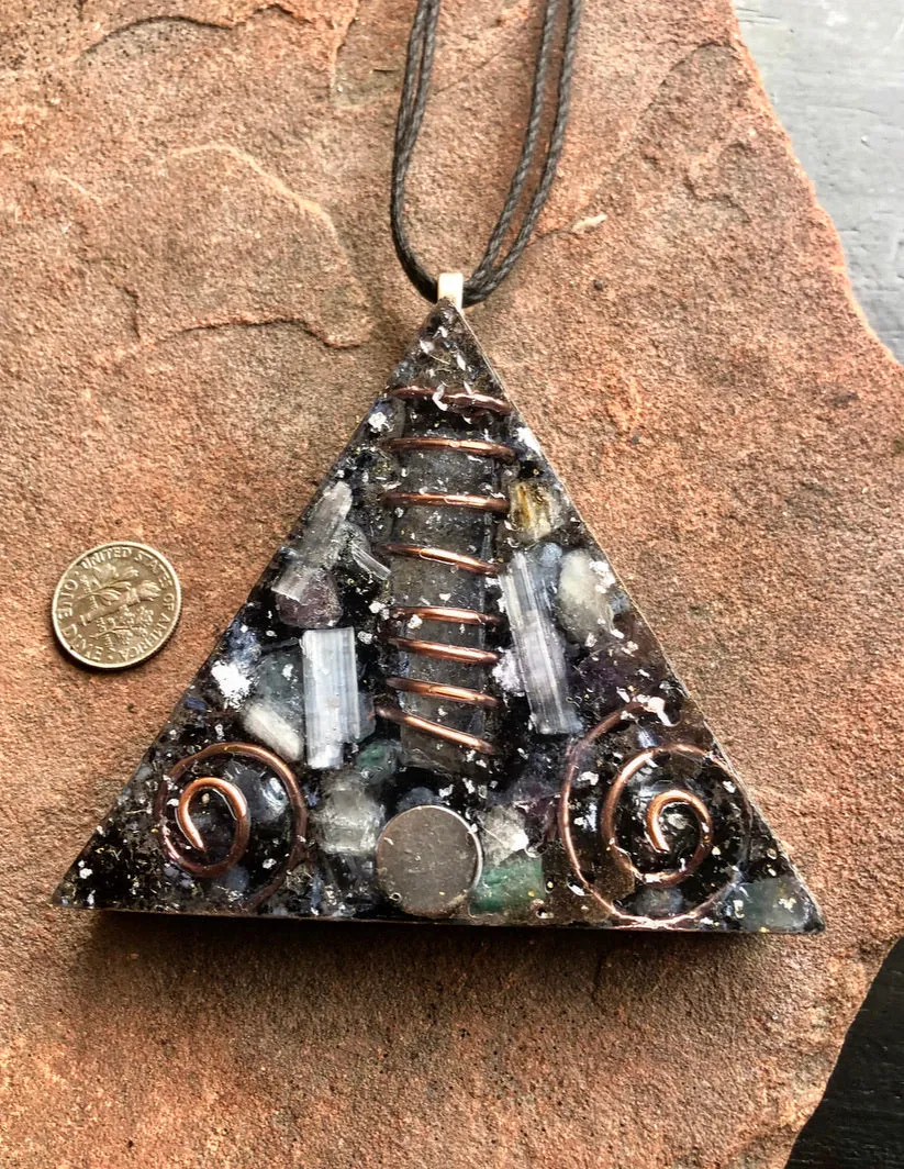 The “Large Equilateral” Orgone Amulet (3.5”x 3.5”, 3.5 oz.)- Max Aura Protection