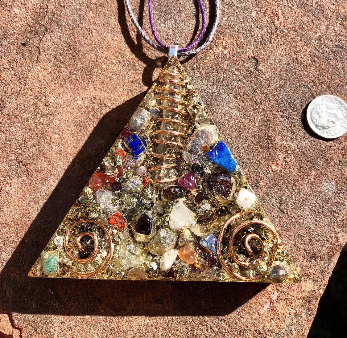The “Large Equilateral” Orgone Amulet (3.5”x 3.5”, 3.5 oz.)- Max Aura Protection