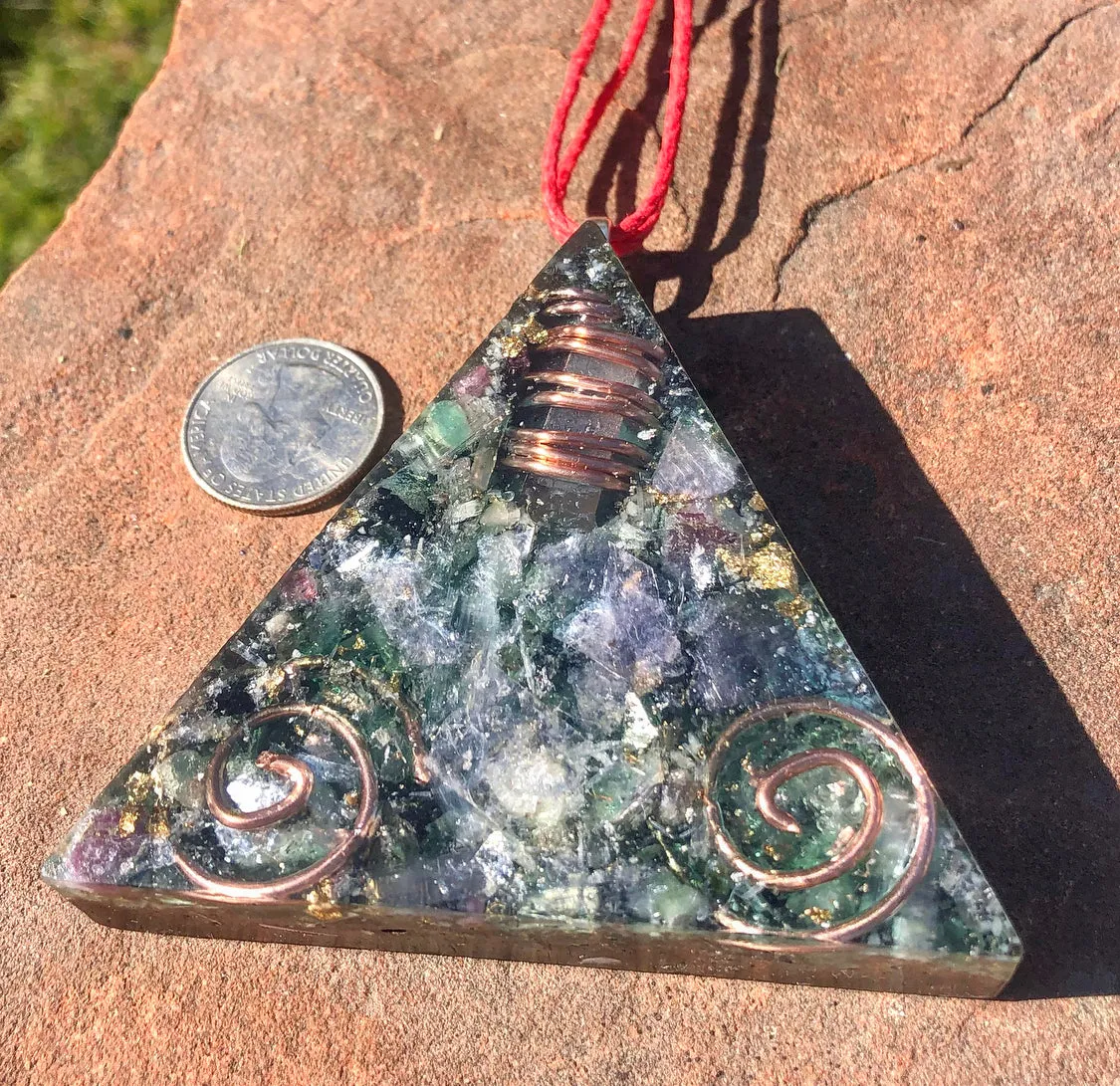 The “Large Equilateral” Orgone Amulet (3.5”x 3.5”, 3.5 oz.)- Max Aura Protection